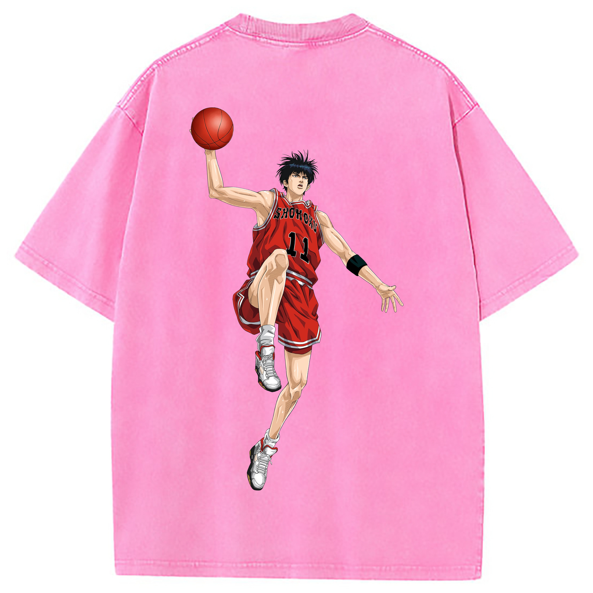 （画像用） SLAM DUNK／スラムダンク 綿100% ヴィンテージ風 半袖Tシャツ（背面プリント）